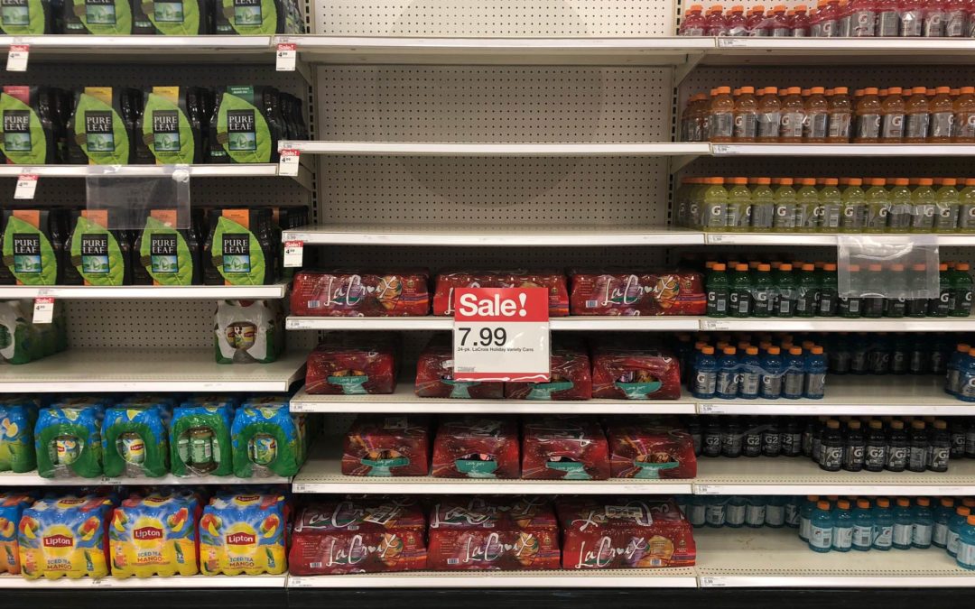 drink stock on a shelf