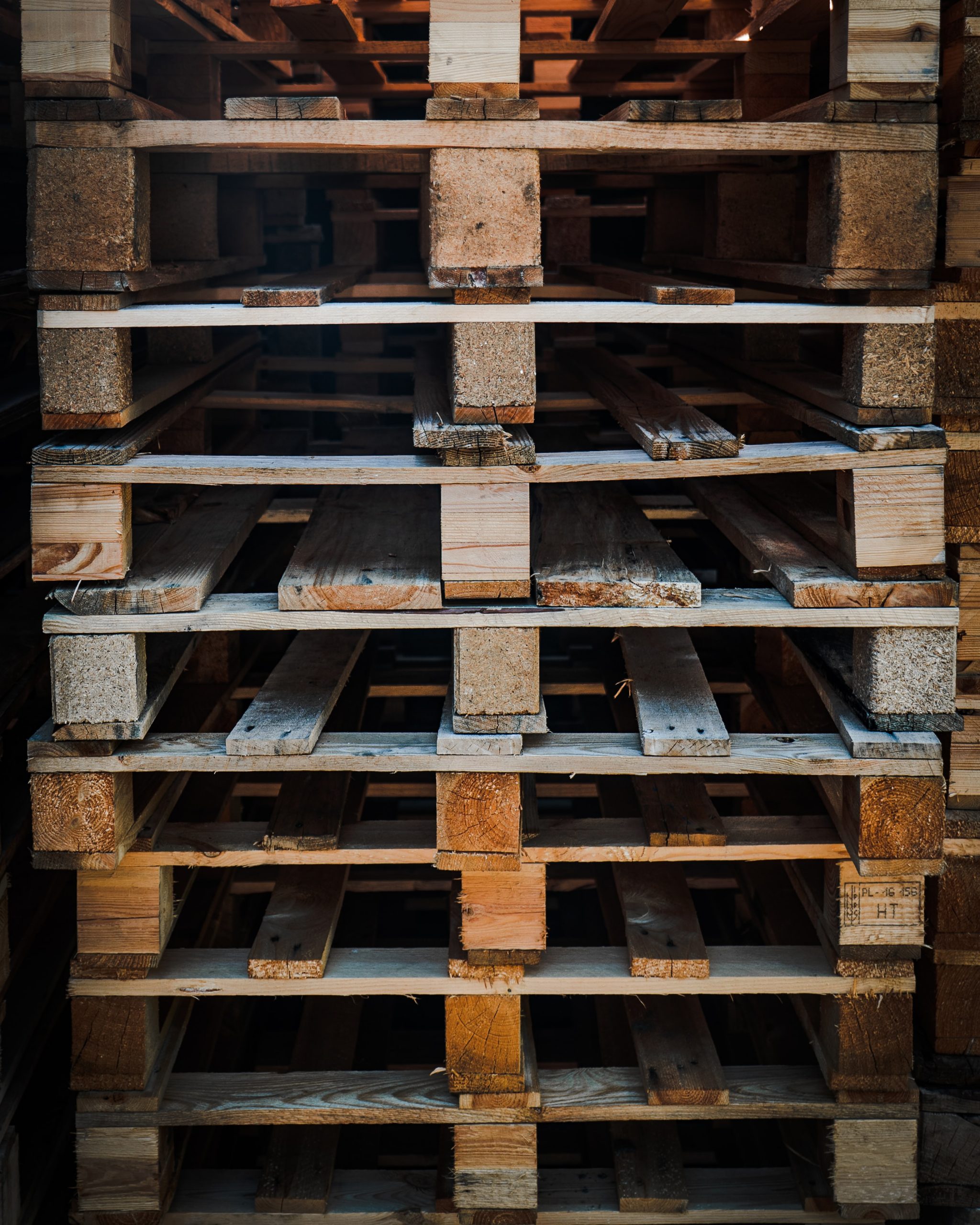 pallets stacked on top of each other